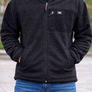 New Balance Men's Black Zip-Up Fleece Jacket
